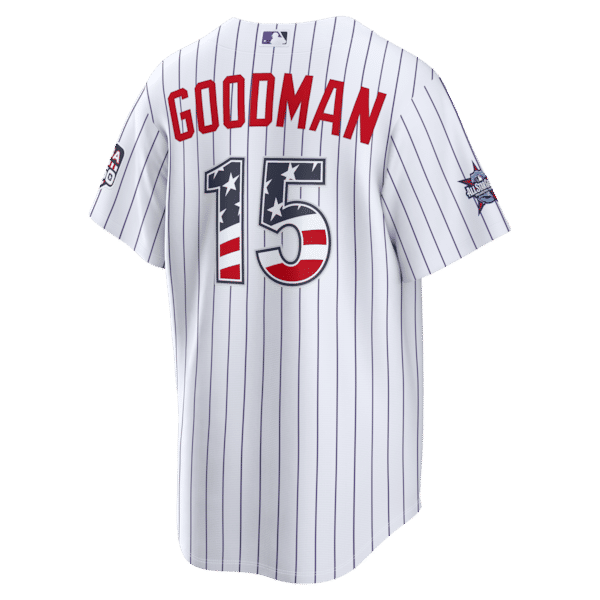 Custom Hunter Goodman Colorado Rockies 2026 All-Star Game Stars & Stripes Stadium Jersey White