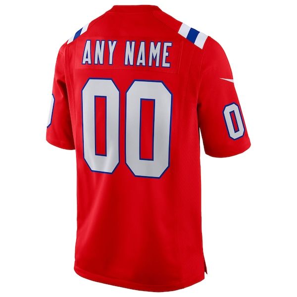 Custom New England Patriots Custom Game Jersey Red
