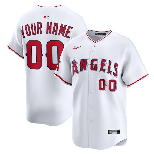 Custom Los Angeles Angels Home Limited Custom Jersey White