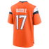 Custom Jaylen Waddle Denver Broncos Game Jersey Orange