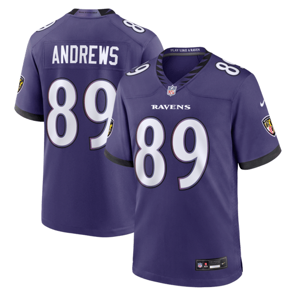 Custom Mark Andrews Baltimore Ravens Game Jersey Purple
