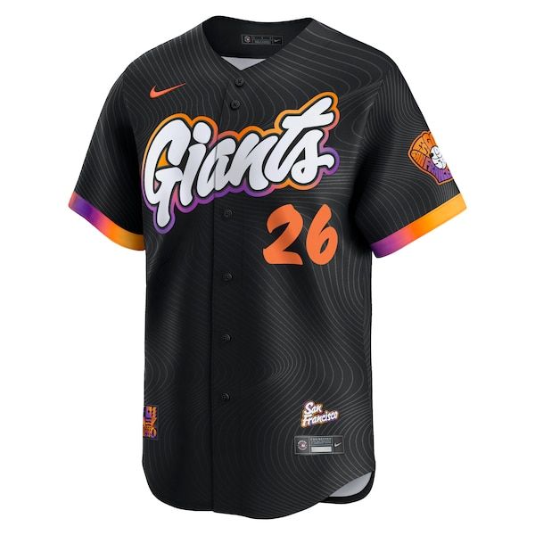 Custom Matt Chapman San Francisco Giants 2025 City Connect Limited Jersey Anthracite