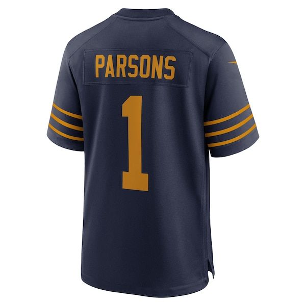 Custom Micah Parsons Green Bay Packers Game Jersey Navy