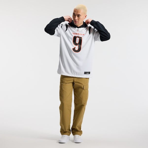Custom Joe Burrow Cincinnati Bengals Game Jersey White