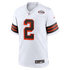 Custom Shedeur Sanders Cleveland Browns Alternate Game Jersey White
