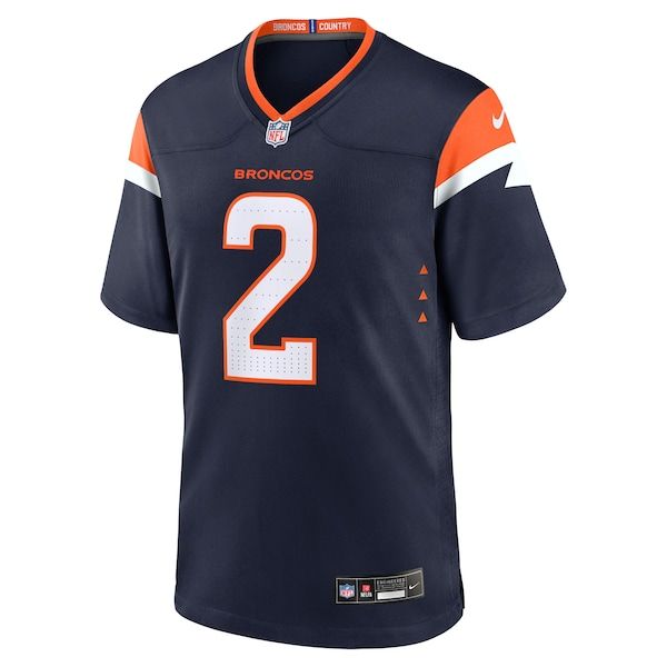 Custom Patrick Surtain II Denver Broncos Alternate Game Jersey Navy