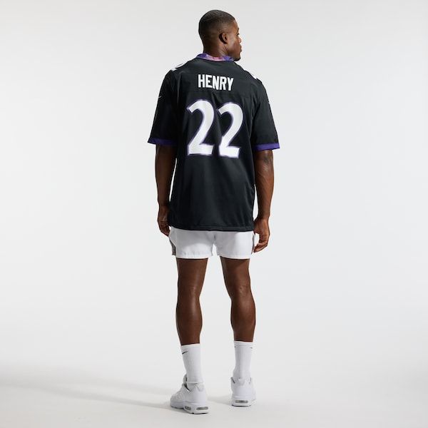 Custom Derrick Henry Baltimore Ravens Alternate Game Jersey Black