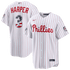 Custom Bryce Harper Philadelphia Phillies 2026 All-Star Game White Stadium Jersey