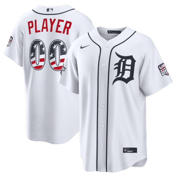 Custom Detroit Tigers 2026 All-Star Game Stars & Stripes Stadium Jersey White