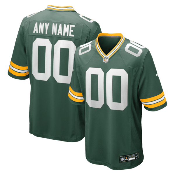 Custom Green Bay Packers Custom Game Jersey Green