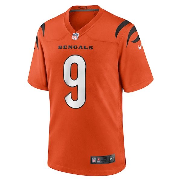 Custom Joe Burrow Cincinnati Bengals Alternate Game Jersey Orange