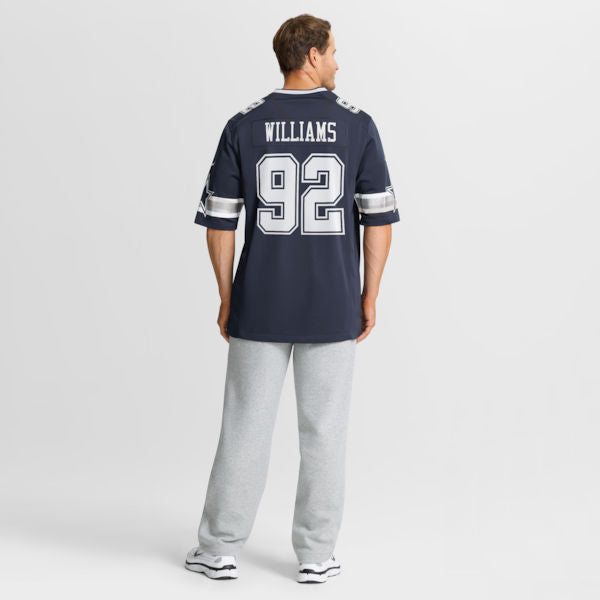Custom Quinnen Williams Dallas Cowboys Game Jersey Navy