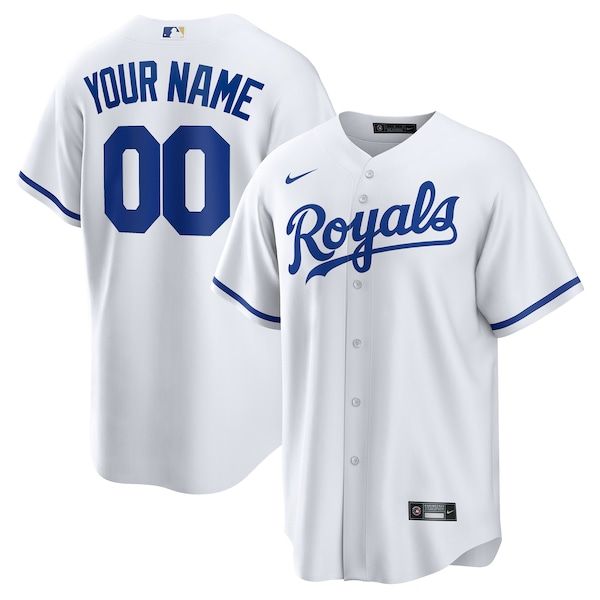 Custom Kansas City Royals Home Replica Custom Jersey White