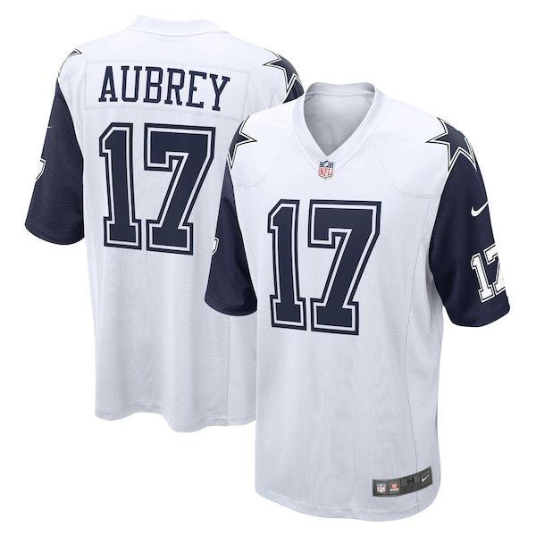 Custom Brandon Aubrey Dallas Cowboys Alternate Game Jersey White