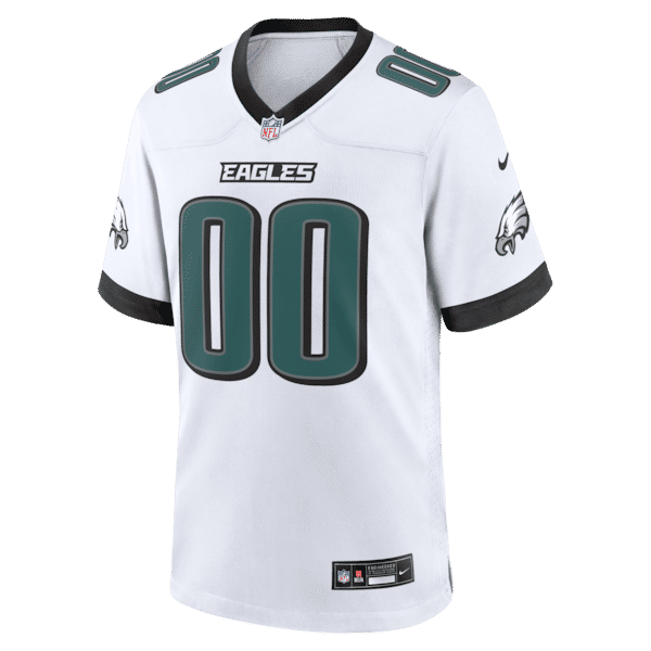 Custom Philadelphia Eagles Custom Game Jersey White