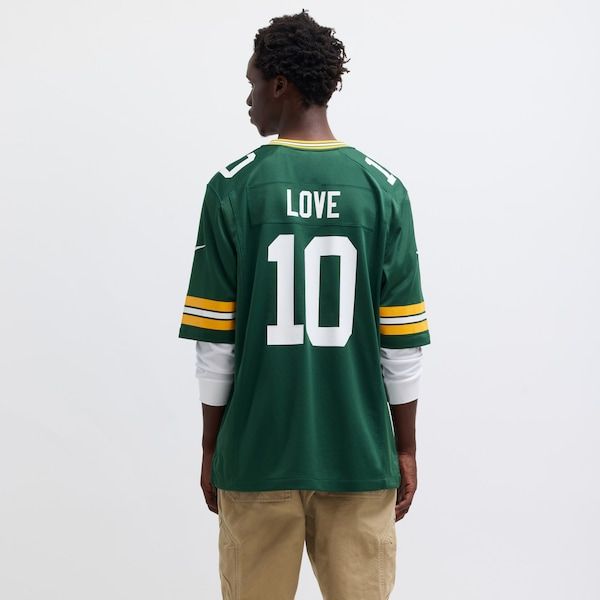 Custom Jordan Love Green Bay Packers Game Jersey Green