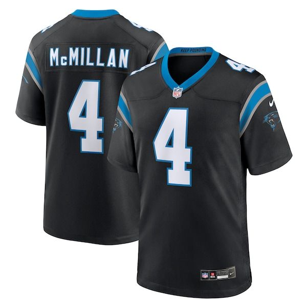 Custom Tetairoa McMillan Carolina Panthers Game Jersey Black