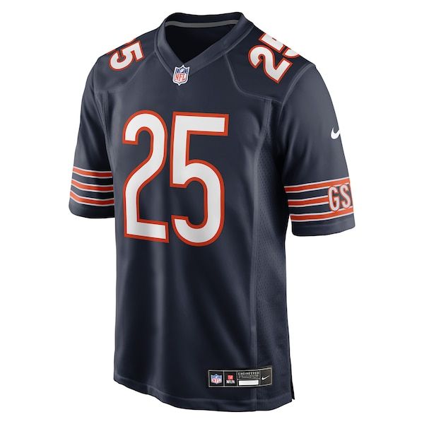 Custom Kyle Monangai Chicago Bears Team Game Jersey Navy