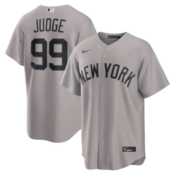 Custom Aaron Judge New York Yankees Road Replica Jersey Gray