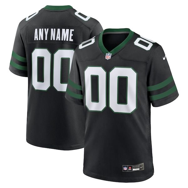 Custom New York Jets Alternate Custom Game Jersey Legacy Black