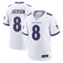 Custom Lamar Jackson Baltimore Ravens Game Jersey White