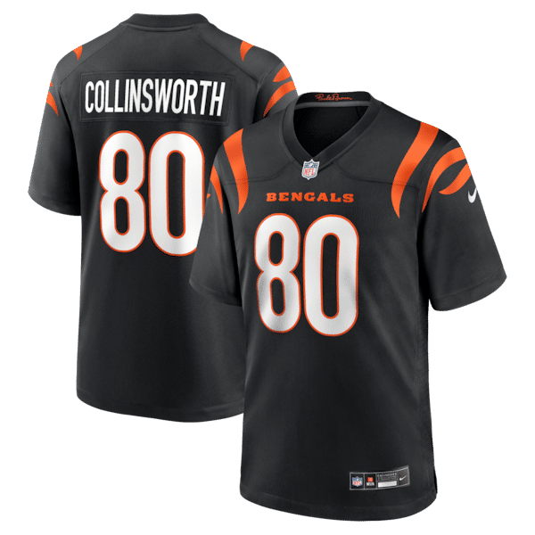 Custom Cris Collinsworth Cincinnati Bengals Team Retired Player Game Jersey Black