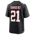 Custom Deion Sanders Atlanta Falcons Alternate Game Jersey Black