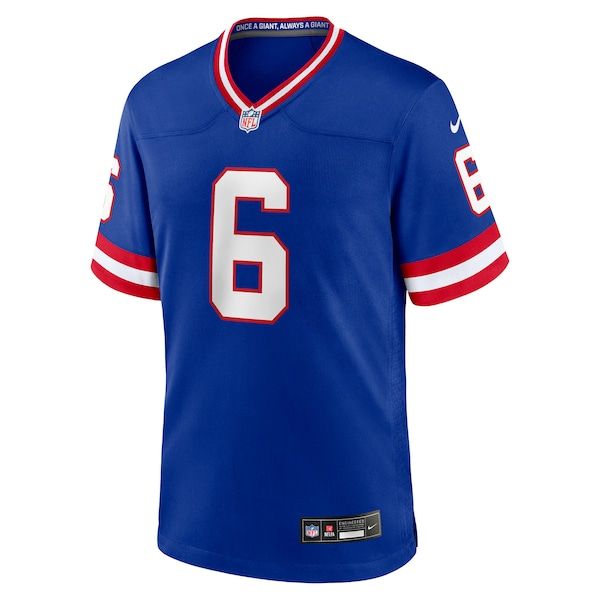 Custom Jaxson Dart New York Giants Alternate 2 Classic Game Jersey Royal