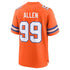 Custom Zach Allen Denver Broncos Alternate Game Jersey Orange