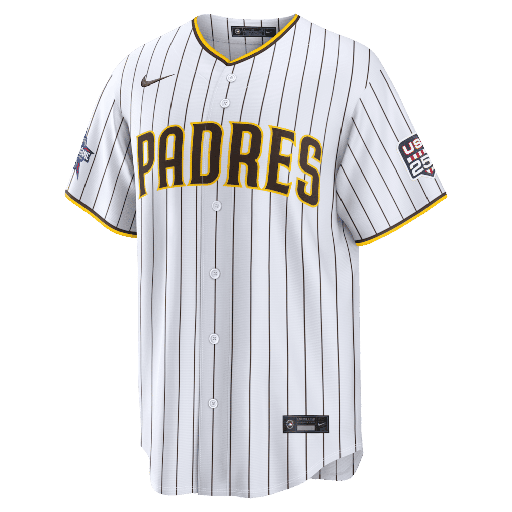 Custom Mason Miller San Diego Padres 2026 All-Star Edition Stars & Stripes Stadium Jersey White
