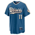 Custom Jackson Chourio Milwaukee Brewers 2026 City Connect Stadium Jersey Mineral Blue