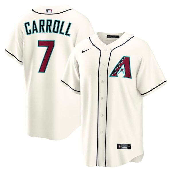Custom Corbin Carroll Arizona Diamondbacks Home Replica Jersey Cream