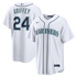 Custom Ken Griffey Jr. Seattle Mariners Home Replica Jersey White