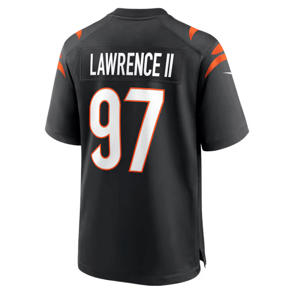 Custom Dexter Lawrence II Cincinnati Bengals Game Jersey Black