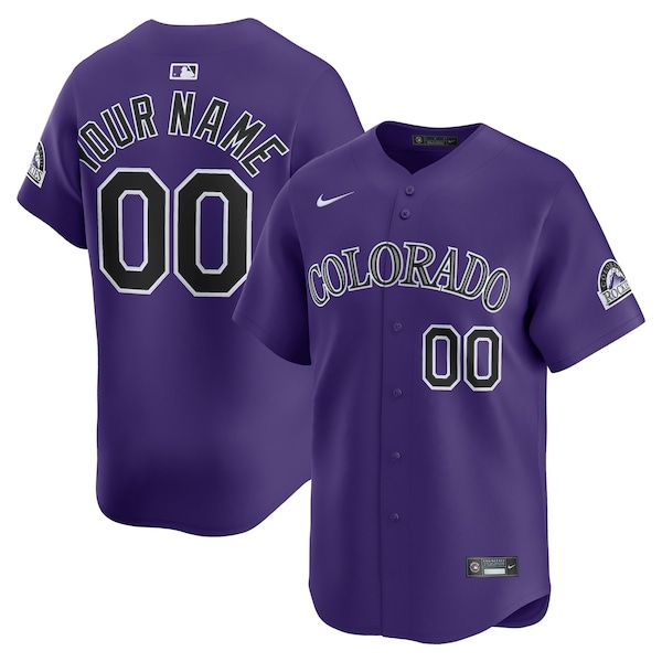 Custom Colorado Rockies Alternate Limited Custom Jersey Purple