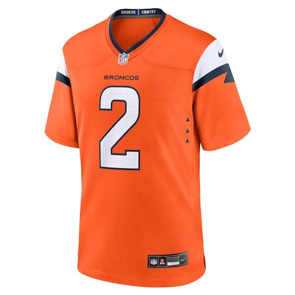 Custom Patrick Surtain II Denver Broncos Team Game Jersey Orange