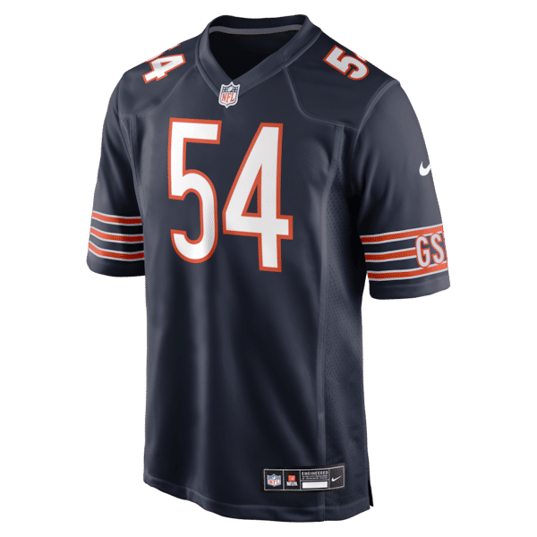Custom Brian Urlacher Chicago Bears Game Retired Player Jersey Navy