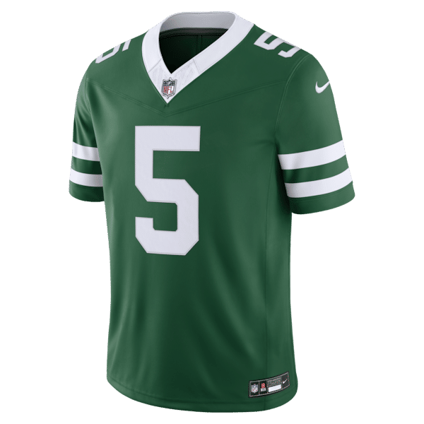 Custom Garrett Wilson New York Jets Vapor F.U.S.E. Stitched Limited Jersey Green