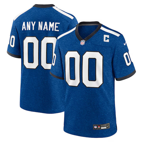 Custom Indianapolis Colts Alternate Custom Game Jersey Blue