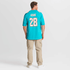Custom De'Von Achane Miami Dolphins Game Jersey Aqua