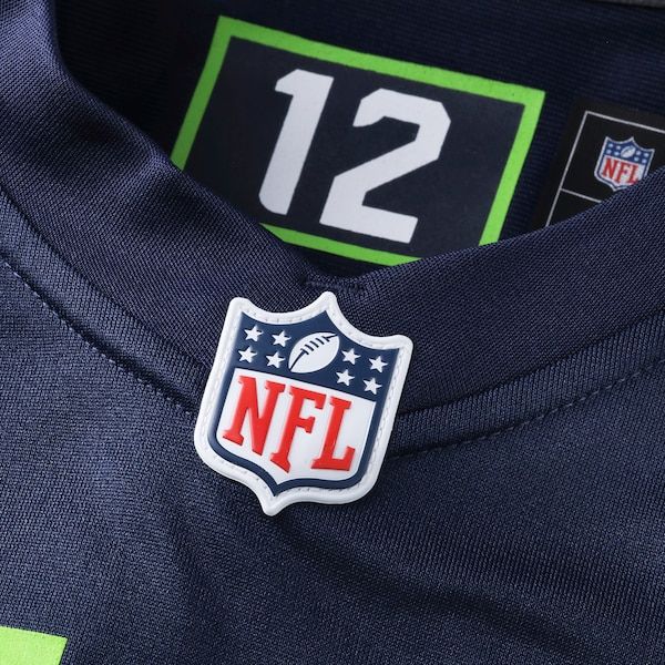 Custom Seattle Seahawks Custom Game Jersey Navy