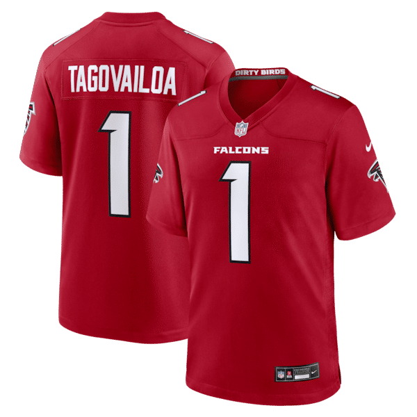 Custom Tua Tagovailoa Atlanta Falcons Game Jersey Red