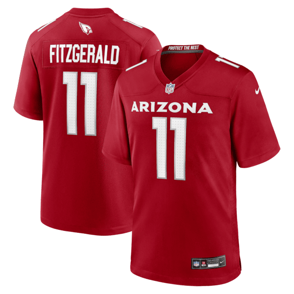Custom Larry Fitzgerald Arizona Cardinals Team Retired Game Jersey Cardinal