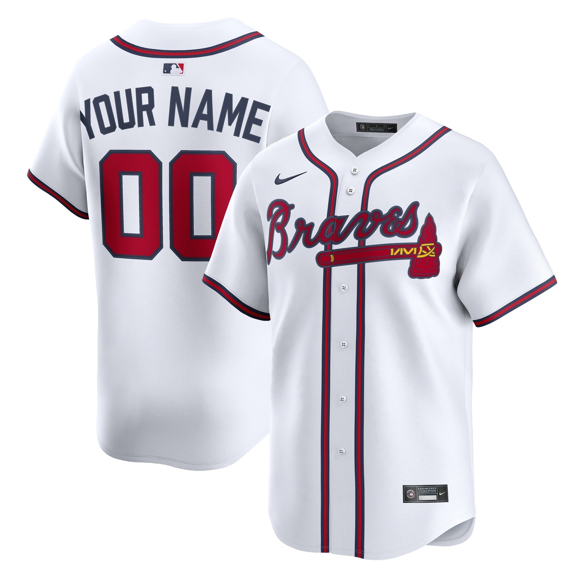 Jerseys Teams Atlanta Braves Alternate Limited Customized Jersey Red