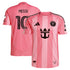 Jerseys Teams Lionel Messi Inter Miami jersey 2025 in pink with black logos and number 10 on back
