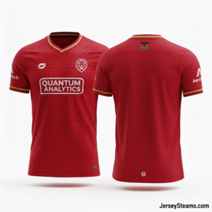 JerseySteams Quantum Series Soccer Jersey - Vibrant Red - Men's Performance Fit